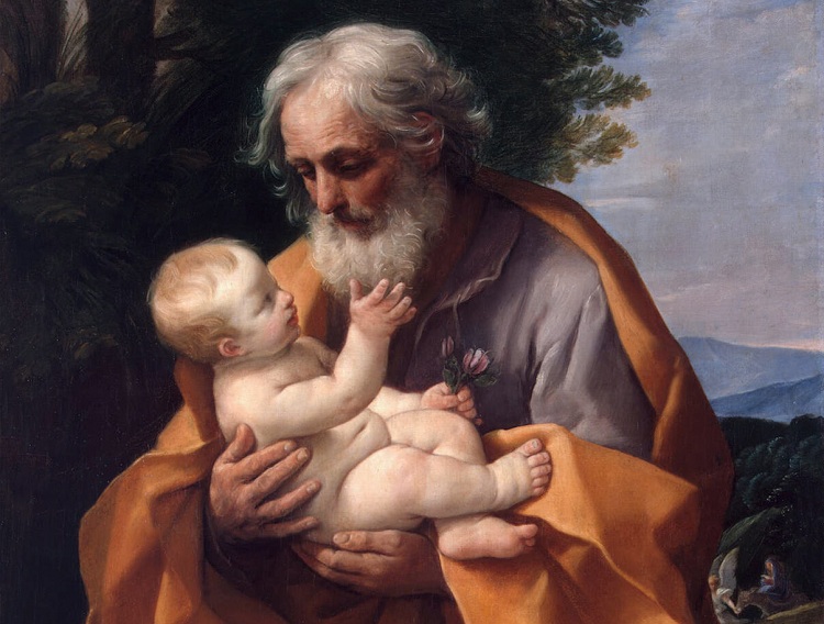 St Joseph with Infant Christ in his Arms, by Guido Reni