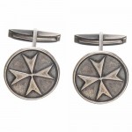 boutons manchettes argent 800 bruni croix de malte