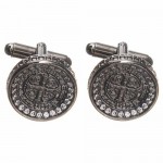 boutons manchettes homme argent 800 croix benoit