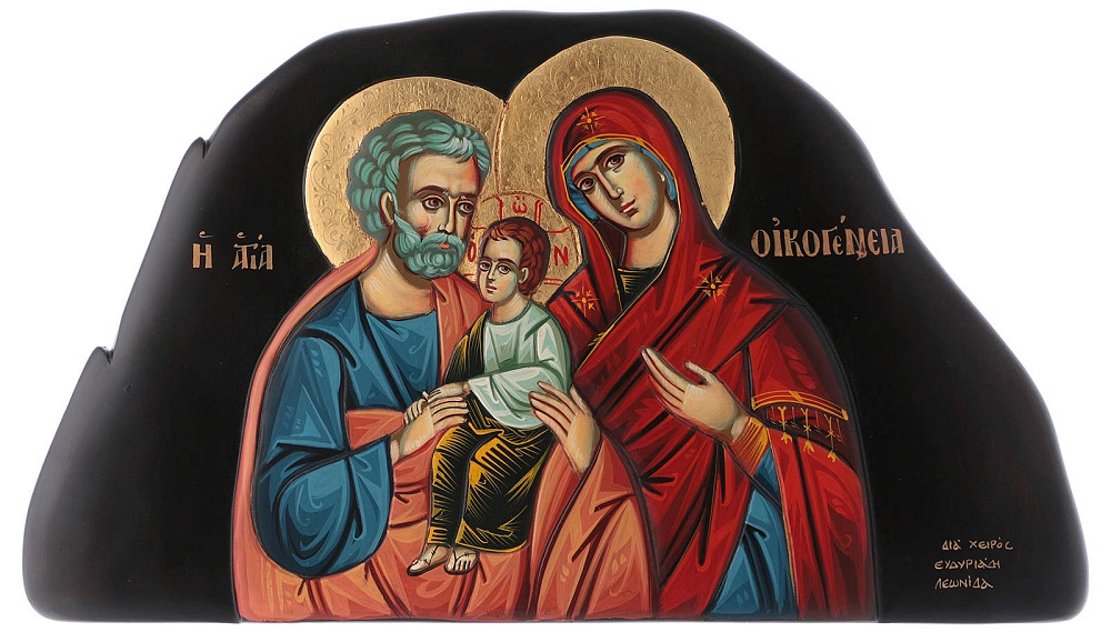 Icône bas-relief Sainte Famille