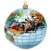 Decoration pour sapin de Noel verre souffle Pere Noel globe-trotter