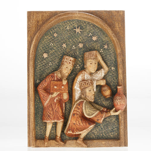 bas-relief-mages-creche-dautun-bois-peint