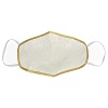 masque avable en tissu ivoire or