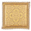 pale pour calice motif croix sur tissu brocart jaune