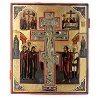 icone ancienne russe crucifixion staurotheque