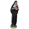 sainte rita statue en platre peint