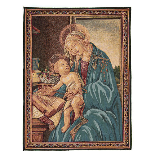 Tapisserie inspirée par La Madone du Livre de Sandro Botticelli