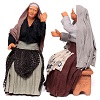 couple de commeres 15 cm creche napolitaine terre cuite