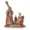 ivrogne et femme avec balai 10 cm santons creche napolitaine