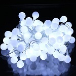 Guirlande boules 100 led blanc froid interieur et exterieur