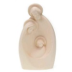 Nativite en bois naturel, ronde