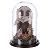 Sainte Famille terre cuite style arable 25x40cm cloche verre