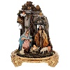 scene nativite 18 cm style baroque dome en verre 30x40 cm creche naples