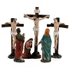 crucifixion de jesus scene 5 pcs resine peinte main 20 cm