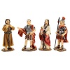 proces de jesus et barabbas 4 pcs resine peinte main 10 cm