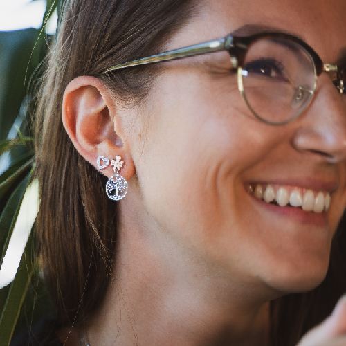 Boucles d’oreilles avec arbre de la vie