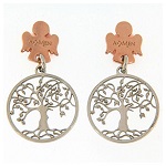 boucles doreilles amen argent 925 rhodie rose