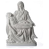 plaque pieta di michelangelo en marbre synthetique blanc