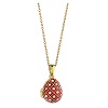 pendentif ouvrantstyle faberge oeuf rouge motif a losanges