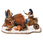 Milieu crèche animé, pêcheurs 14 cm