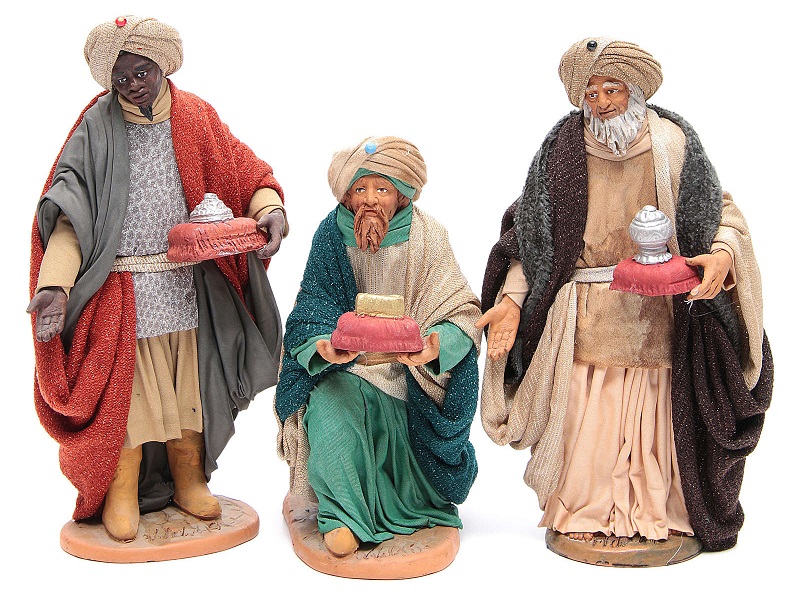 Rois Mages crèche napolitaine 30 cm