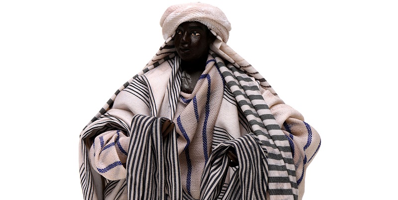 Vendeur de tissu maure crèche Napolitaine 18 cm