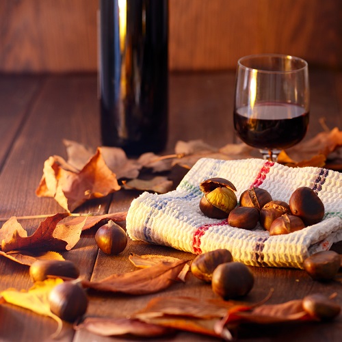 Vins rouges et crème de browni