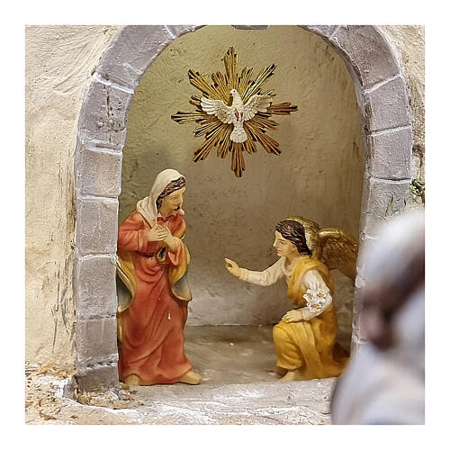 Scène de l'Annonciation à Marie avec Archange Gabriel 9 cm 