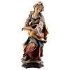 Statue Sainte Julie de Corse avec colombe en bois peint Val Gardena