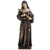 Statue bois Sainte Rita de Cascia