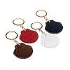 Porte-clefs cuir coquille 