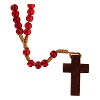 Chapelet Martyrs grains 6 mm verre rouge - Collection de la Foi 24/47