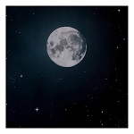 Ciel nocturne avec lune en papier 70x100 cm 150x150
