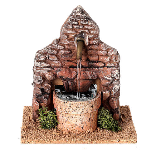 Fontaine terre cuite 12x12x13 cm