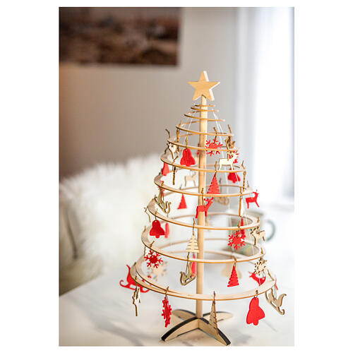 Sapin de Noel SPIRA mini 42 cm et set decorations