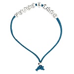 Bracelet Peace and Love alcantara turquoise 150x150