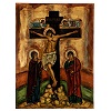 Icone La Crucifixion byzantine Roumanie 50x40 cm peinte à la main