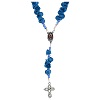 Chapelet Medjugorje roses bleues croix strass