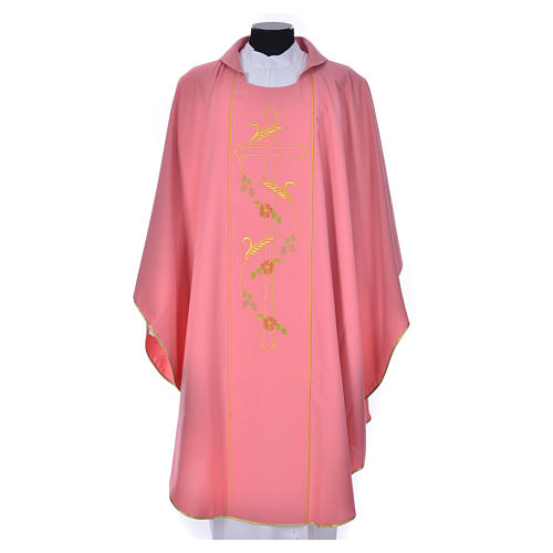 chasuble-liturgique-rose-100-polyester-croix-epis