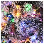 Sapin de Noël vert enneigé Snowy Seneca 240 cm 2300 LEDs