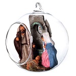 nativite boule verre creche napolitaine 7 cm