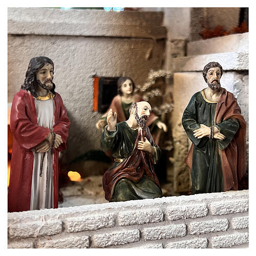 Scène condamnation de Jésus Caïphe Barabbas statues 9 cm