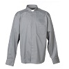 chemise clergy m. longues repassage facile chevrons mixte coton gris cococler