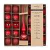 Set cimier et boules Noël rouges tailles variées verre 19 pcs