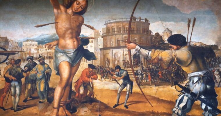 Saint Sébastien et son martyre pour aider les chrétiens persécutés